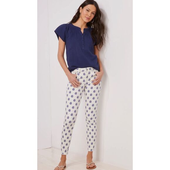 NWT Vineyard Vines Jamie Printed High Rise Skinny Jeans‎ Sz 29 - Picture 3 of 12
